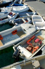 Dinghys on Catalina Island